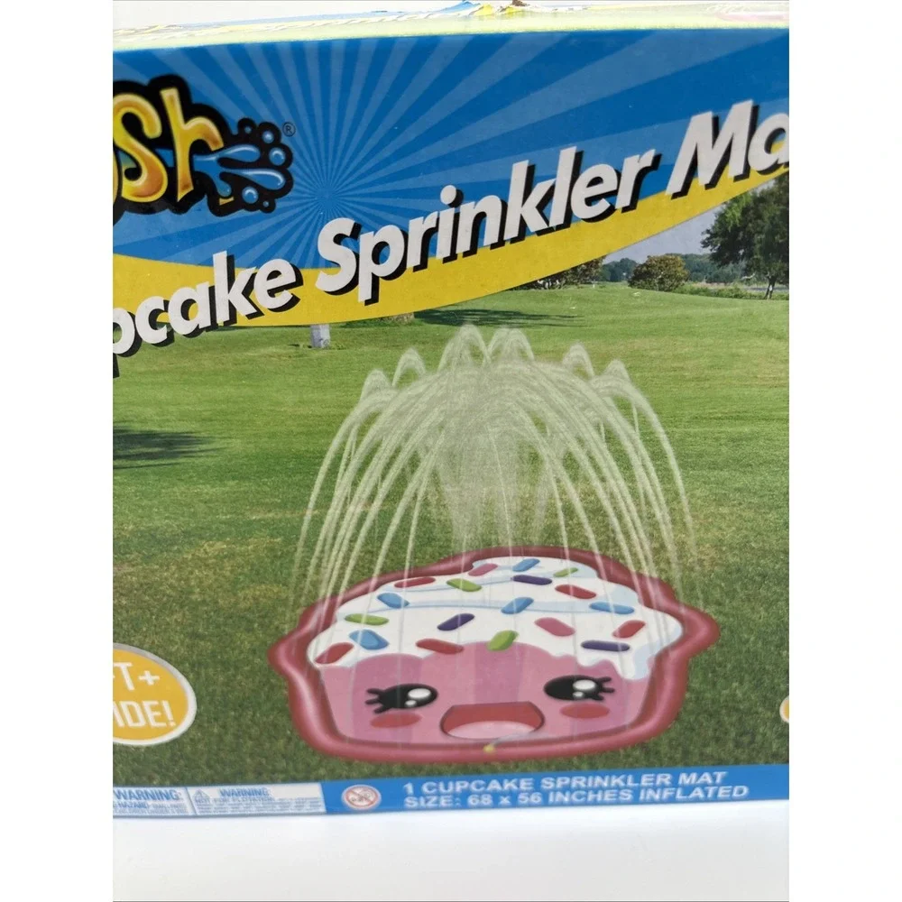 Sloosh Inflatable Cupcake Sprinkler‎ Mat Open Box Never Used 68 X 56